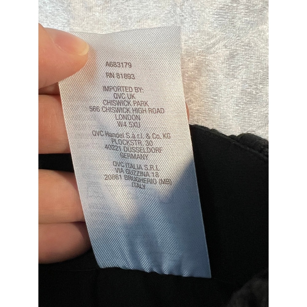 Any Body Women's Black Wide Leg Crop Capri Pant's Size Medium Tall Cotton Rayon - Picture 8 of 8